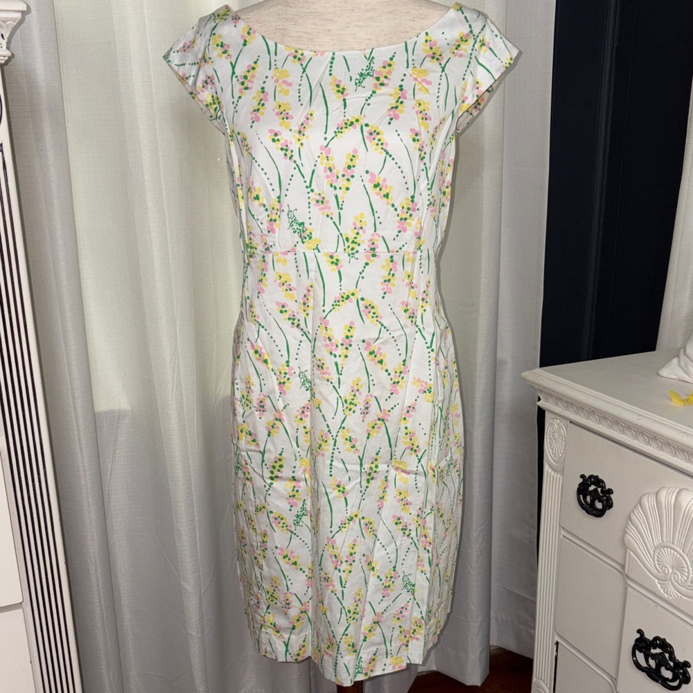 Lilly Pulitzer White Dress with Floral Accents